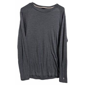 Smartwool Pullover Merino Base Layer Charcoal Gray Men's Size Large